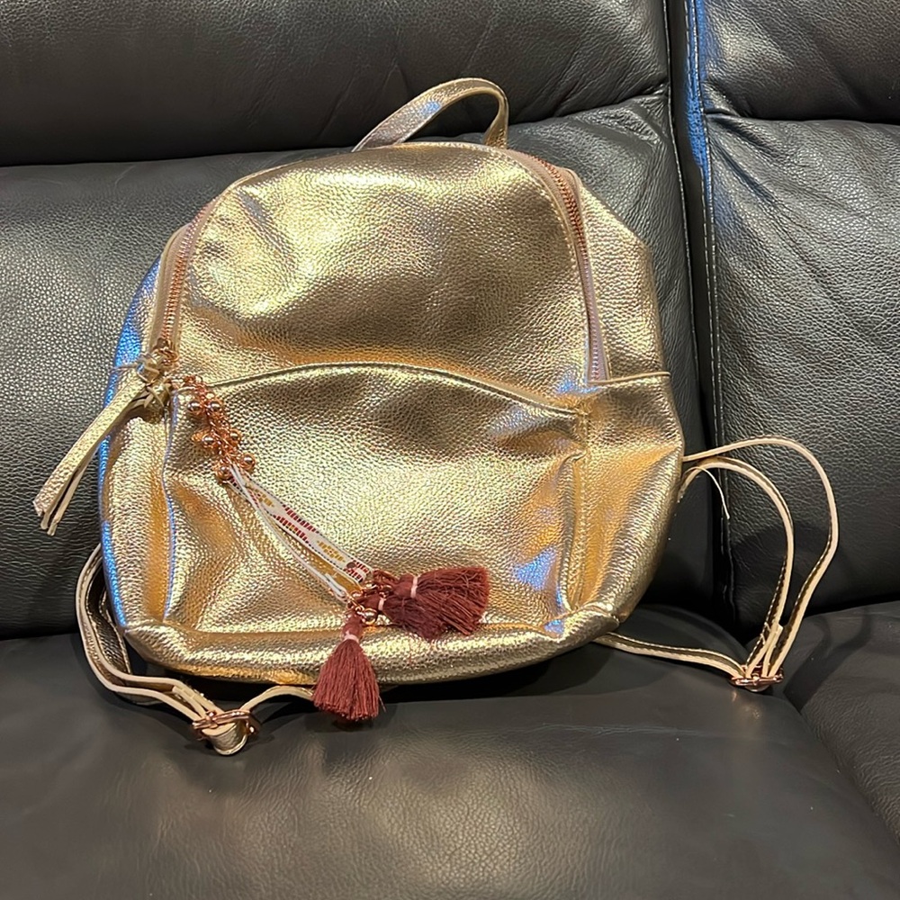 brooklyn & bailey rose gold mini book bag